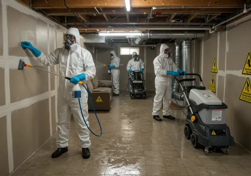 Basement Moisture Removal and Structural Drying process in Riverdale Park, CA